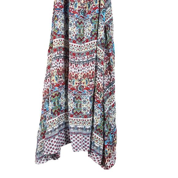 Raga Revolve Riviera Vibe Maxi Halter Dress Patchwork Paisley Boho Cottage Large - Picture 10 of 15